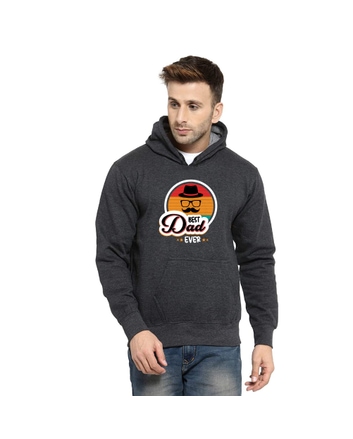 Best Dad Ever Unisex Charcoal Grey Hoodie Without Zip